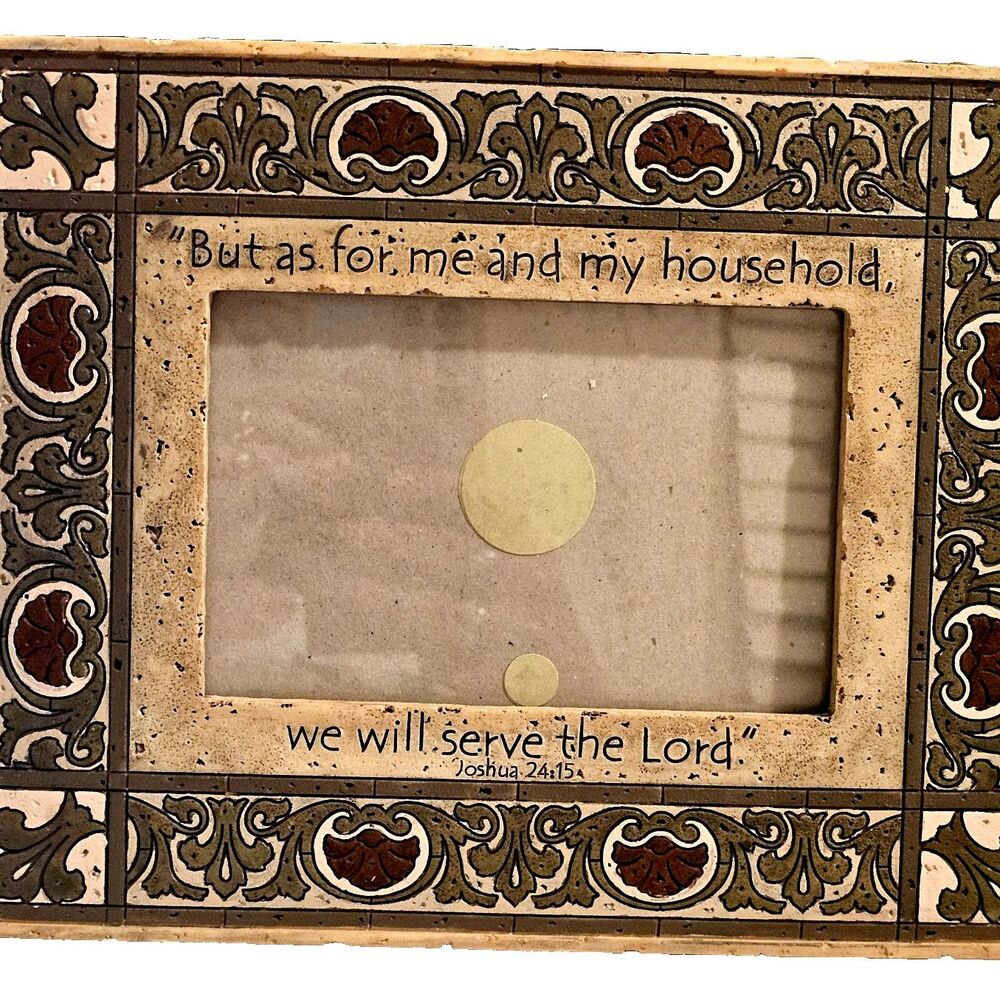 Demdaco by Faith 2006 Bill Stross Vintage Photo Frame Joshua 24:15 3.5x5.5 Photo